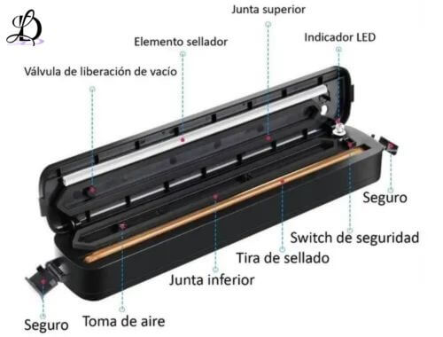 SELLADORA AL VACIO + rollo 5 mts