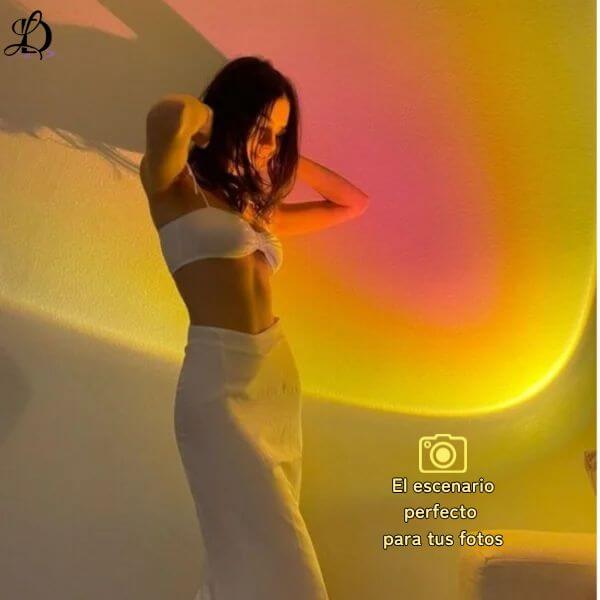 LAMPARA EFECTO LUZ ATARDECER