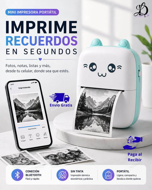 MINI IMPRESORA PORTATIL DE GATITO