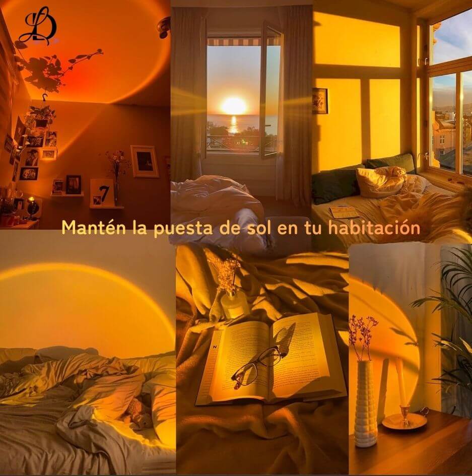 LAMPARA EFECTO LUZ ATARDECER