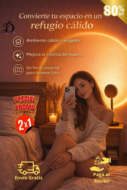 LAMPARA EFECTO LUZ ATARDECER