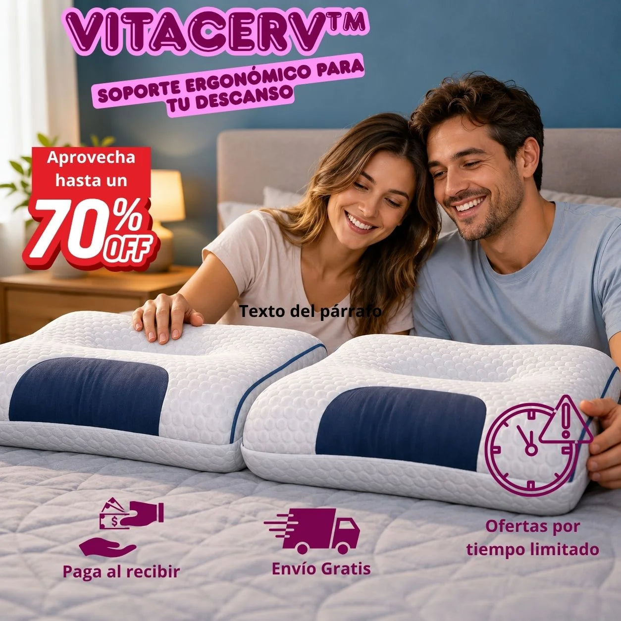 VitaCerv™💤 - Soporte ergonómico para tu descanso 💆‍♂️💤